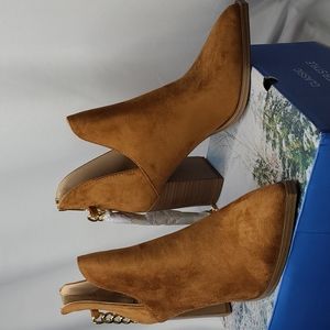Faux Suede Ankle Boots New in Box Size 8 Brown